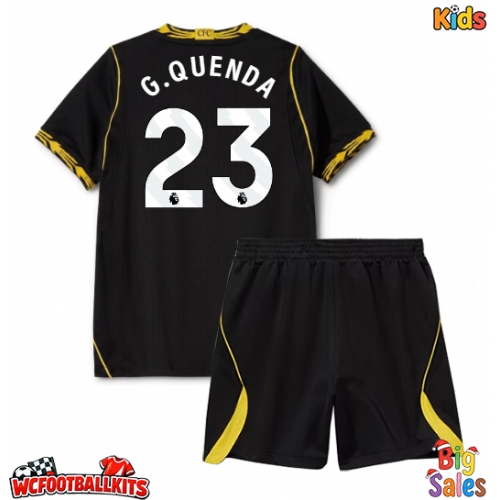 Chelsea Geovany Quenda #23 Replica Away Stadium Kit for Kids 2026-27 Short Sleeve (+ pants)